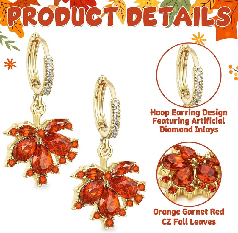Fullive Thanksgiving Earrings, Fall Stud Dangle Turkey Earrings, Hypoallergenic Thanksgiving Accessory for Women Adult - Image 3